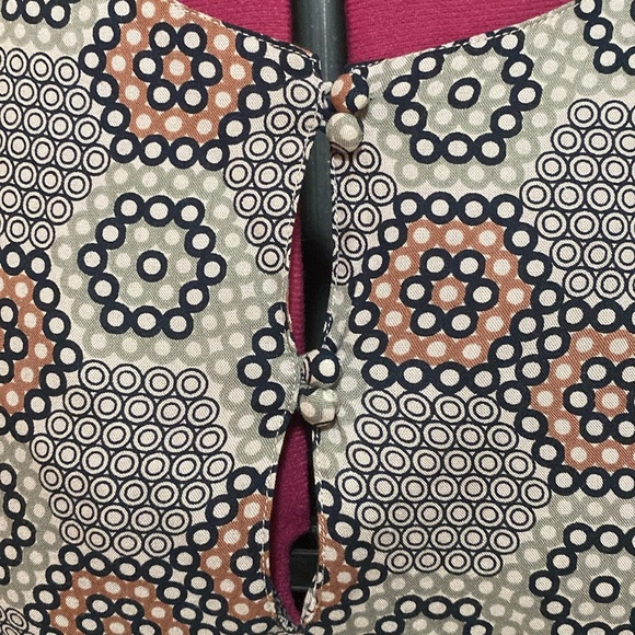 NWOT Natura Rust, navy blue Long Sleeve Lagenlook Mini   Dress M - Picture 2 of 8